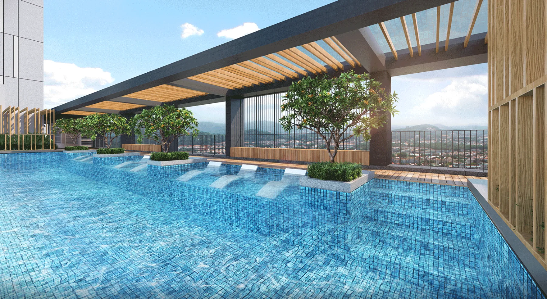 Stellar Damansara starlight infinity pool on Level 13A, artist's impression