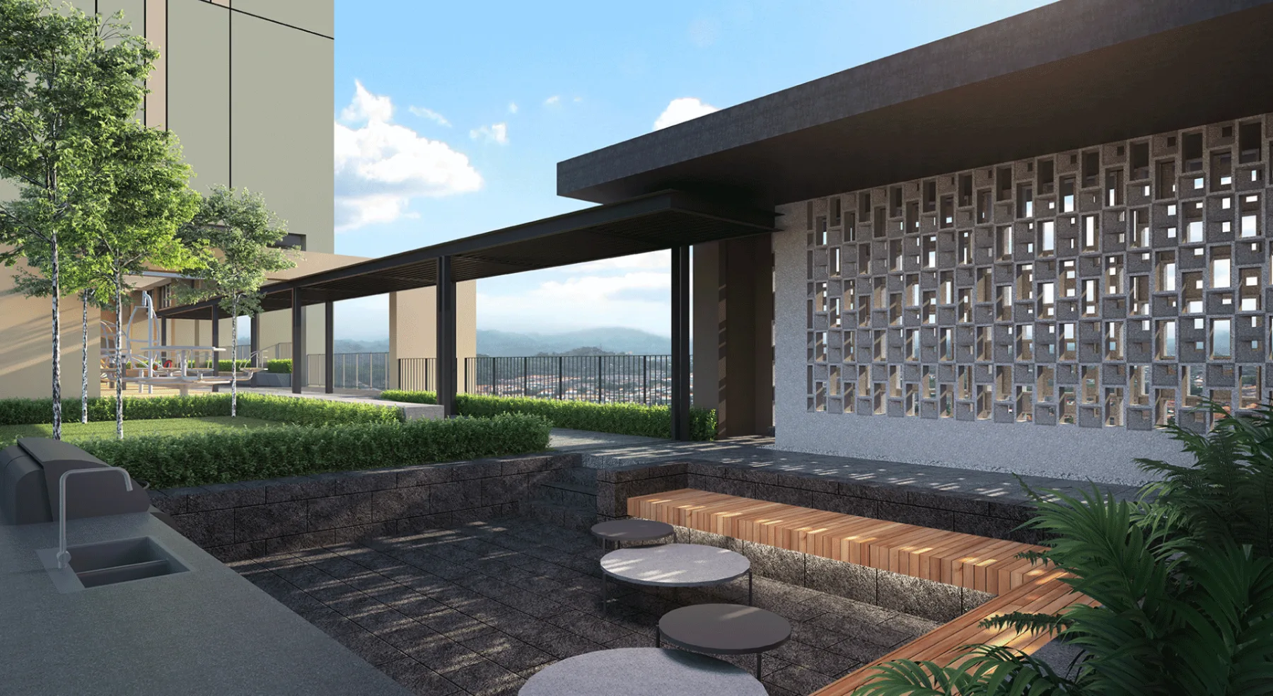 Stellar Damansara skyline BBQ corner, artist's impression