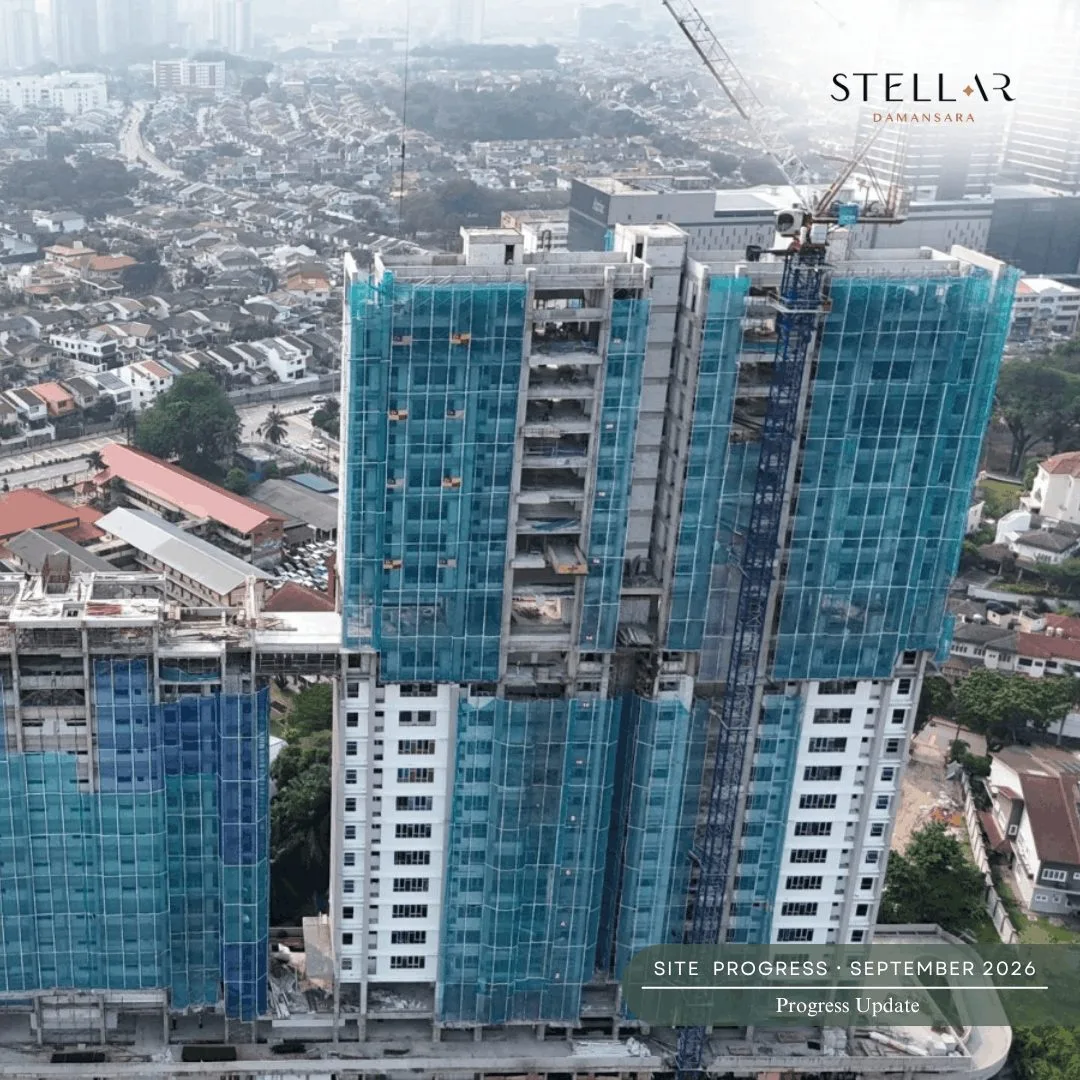 Stellar Damansara both towers under construction, September 2026, site photo
